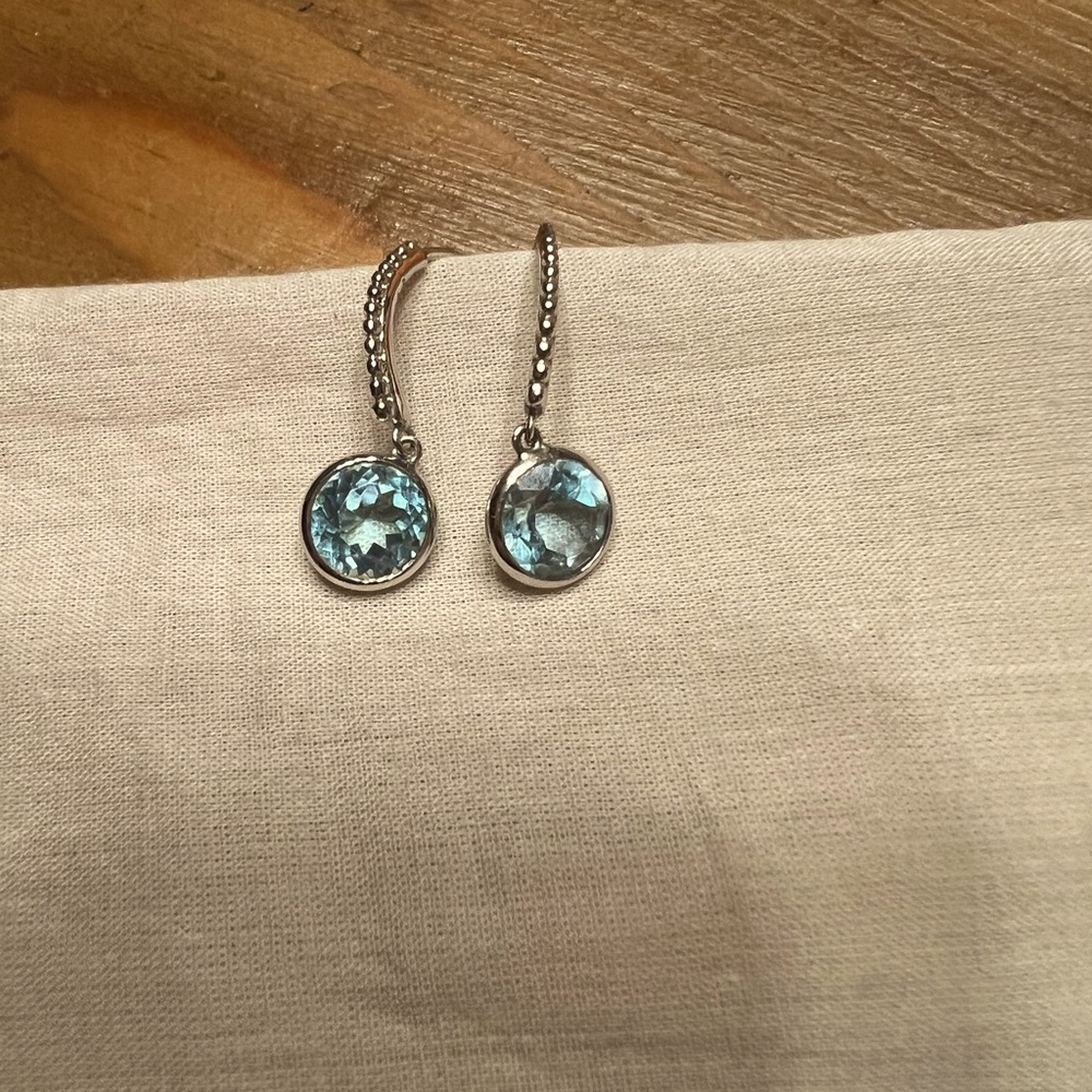 Ippolita silver blue topaz earrings
